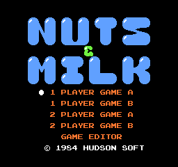 Nuts & Milk (Japan) Title Screen